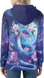 ROMEO INDUSTRY Sudadera con Capucha de Forro Polar con Cierre para Mujer y Adolescentes, Transpirable, 95% Poliéster, 5% Elastano, Temporada de Otoño, Tallas XS-5XL - Product Image 4