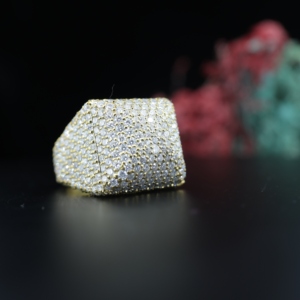 แหวนโมอิสซาไนต์ VVS แบบกำหนดเอง ประดับเพชรเต็มวง ผ่านการทดสอบเพชร เงินแท้ 925 สไตล์ฮิปฮอป แหวนวงกว้างสำหรับผู้ชาย - Product Image 4