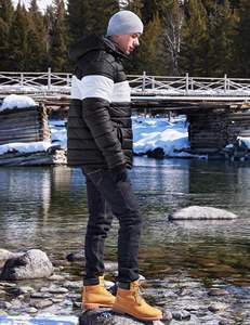 Blouson d'hiver matelassé pour homme en toile de haute qualité, personnalisé, avec col à capuche amovible, séchage rapide, respirant, style urbain - Product Image 6