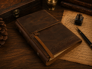 Handmade Personalized Adventure Leather <b>Notepad</b> Hardcover 200 Pages Vintage Travel Gift - Product Image 1