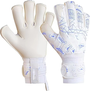 Guantes de Portero de Fútbol de Látex Alemán Profesionales, Antideslizantes, de Nailon Tejido, con Protección de Dedos de Goma, Material de Cuero, para Uso Deportivo - Product Image 2
