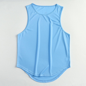 Débardeur de sport athlétique pour hommes, coupe stringer et dos nageur, couleur unie, pour musculation, entraînement et fitness, vente en gros - Product Image 4