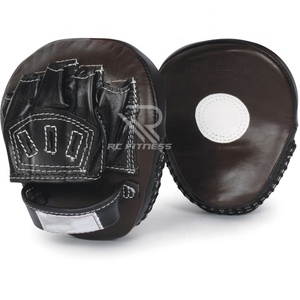 Almohadillas de Boxeo Curvas y Ligeras de Cuero y PU, Herramienta de Entrenamiento de Artes Marciales y Karate de Grado Comercial - Product Image 1