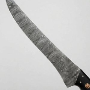 Cuchillo de filetear de acero de Damasco forjado a medida, para pesca, cocina y deshuesar al aire libre, con mango de resina, venta al por mayor OEM - Product Image 3