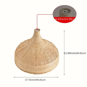 Lampe suspendue en forme de dôme en bambou pour la décoration de la maison, les restaurants, les cafés et l'éclairage intérieur - Product Image 1