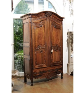 Luxury Handcrafted Solid Wood 2 Door <b>Wardrobe</b> Ornate French Carving Premium Finish Armoire - Product Image 1