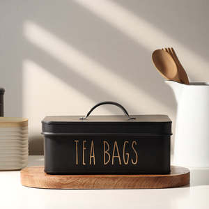 Tea Bags <b>Storage</b> <b>Tin</b> Metal Cylinder Airtight Lid Kitchen Use Vintage Design Stackable Portable Handcrafted Freshness - Product Image 4