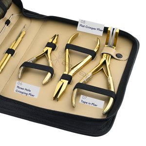 Hair Extension Tools Kit Three Hole Tape In Flat Crimper Plier Pulling Loop <b>Hook</b> Mini Scissor Rat Tail Comb Sectioning <b>Clips</b> - Product Image 6