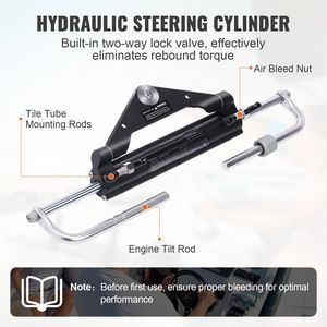 Kit di Sterzo Idraulico Fuoribordo per Imbarcazioni Marine da 150 CV, Pompa Timone da 24 Piedi, Cilindro di Bloccaggio a Due Vie, Ricambi e Accessori - Product Image 5