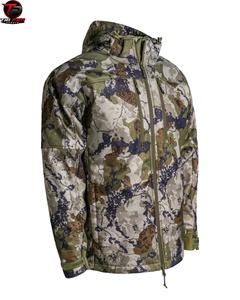 Chaqueta Softshell Premium para Exteriores, Resistente a la Intemperie, con Capucha Ajustable, Cierre Frontal Completo, Bolsillos Dobles en el Pecho, Chaqueta de Caza Reforzada - Product Image 1
