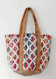 Bolsas de compras de yute ecológicas de nuevo diseño ofrecen una alternativa sostenible a las bolsas de plástico y son ideales como bolsas de playa para mujeres. - Product Image 2