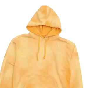 Sudadera con capucha amarilla deslavada estilo vintage para hombre y mujer, sudadera oversize de algodón, estilo streetwear, suave forro polar. - Product Image 2