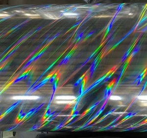 Seamless Rainbow Pattern Pet Holographic Film Iridescent Reflective Adhesive Decorative Film for <b>Crafts</b> Gift Wrappin Packaging - Product Image 4