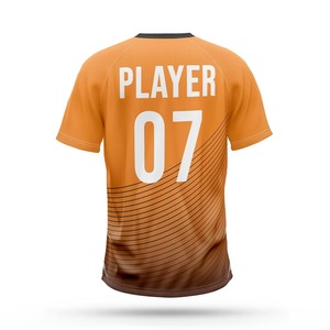 Men's Baseball Jersey Sublimated Print 07 Orange Brown Gradient Quick Dry Short Sleeve Regular Fit Adult Apparel - Product Image 3