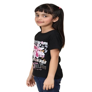 เสื้อยืดคอกลมสำหรับเด็กผู้หญิงผ้าฝ้าย100% ใหม่มาแรงวิธีการพิมพ์ที่แตกต่างกันและวัสดุในมือ - Product Image 4