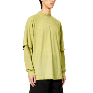 <b>Men</b> Double Layer T-<b>Shirt</b> | Long Length Casual Wear And Streetwear | Custom Logo Wholesale With High Quality - Product Image 6