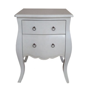 Bàn đầu giường sơn vàng bàn sơn trắng Bàn Cạnh Giường ngủ bằng gỗ được thiết kế để trang trí nội thất phòng ngủ tối giản - Product Image 3