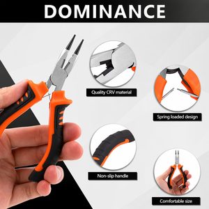 Round Nose Pliers 5 Inch Mini Jewelry Tool High Carbon Steel for <b>Wire</b> Looping <b>Craft</b> Beading and DIY Repair - Product Image 5