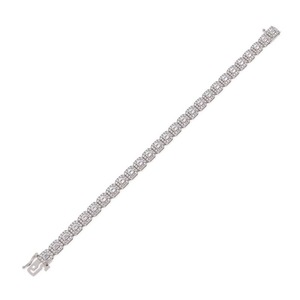 Bracelet de créateur de luxe avec halo d'émeraudes de 7 carats et diamants de laboratoire - Product Image 2