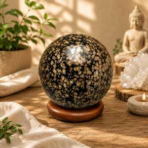 Sphère de cristal de scapolite naturelle, guérison par le reiki, écologique, faite à la main, décoration d'intérieur - Product Image 3
