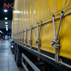 Bâche de protection de cargaison légère bleue et orange, qualité économique, imperméable, pour camions - Product Image 2