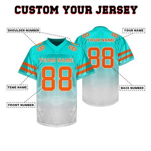 Bulk Order American Football Jersey Polyester Mesh Dazzle Screen Printing ODM Custom Logo V Neck Durable Uniform - Product Image 6