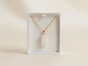 Raw Selenite Crystal Pendant Healing Necklace Natural Stone Spiritual Jewelry Minimalist Unisex Dainty Gift - Product Image 4
