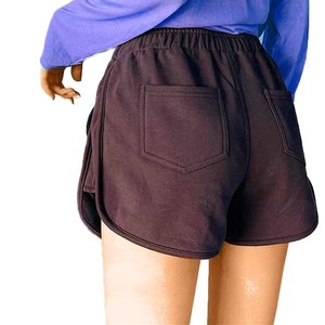 Shorts décontractés pour femmes en gros, taille haute, mélange de coton, style streetwear tendance, logo personnalisé, commande en gros OEM, coupe tendance - Product Image 4