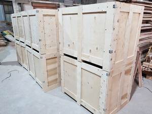 Sturdy OEM Fumigated Natural Wood Color Wooden Crate <b>Strong</b> Sturdy Solid Storage Export <b>Box</b> Custom Logo Custom Dimensions - Product Image 2