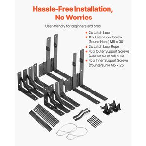2 Set di Staffe Angolari per Cancello, Kit Hardware Anti-Perdita di Tensione per Cancello, Viti per Chiusura a Scatto, Compatibile con Casette e Capannoni - Product Image 6