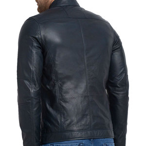 Black Latest Design <b>Mens</b> Leather <b>Jacket</b> Comfortable Warm Winter <b>Jacket</b> Windproof Breathable Casual Fashion Leather Coat - Product Image 3