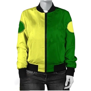 Chi eta Two Tone Contrast Women Silk Satin Bomber <b>Jacket</b> Custom Applique Embroidery Patch Sorority College - Product Image 1