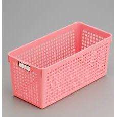 Cesto di stoccaggio nome sottile Inomata in colore rosa - Product Image 1