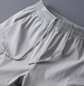 Shorts cargo pour homme, taille élastique, séchage rapide, décontractés, couleur unie, tissu Oxford, polyester - Product Image 6