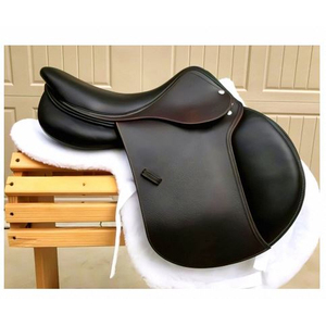 Silla de montar ecuestre inglesa de cuero genuino para equitación profesional y recreativa en oferta. - Product Image 1