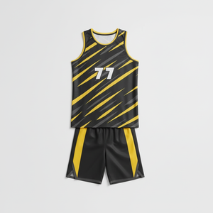 Uniforme de basket-ball personnalisé léger, dernier modèle de maillot de basket-ball, uniforme de basket-ball uni confortable - Product Image 5