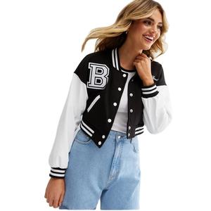 เสื้อแจ็กเก็ตเบสบอลผ้าวูลพิมพ์โลโก้ได้ตามต้องการของวิทยาลัยเสื้อแจ็คเก็ตหนังสำหรับฤดูหนาวขนาดใหญ่พิเศษ - Product Image 1