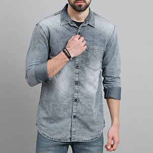 เสื้อเชิ้ตยีนส์ผ้าฝ้าย 100% ระบายอากาศได้ดี สวมใส่สบายทุกวัน ดีไซน์พรีเมียม สไตล์ลำลองสำหรับผู้ชาย เหมาะสำหรับชุดวันหยุดสุดสัปดาห์ - Product Image 4