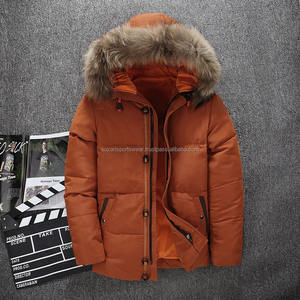 Chaqueta de plumón para hombre, abrigo de piel de zorro, capucha de piel informal para hombre, chaqueta de invierno a prueba de viento, ropa de marca gruesa de invierno, prendas de vestir exteriores para hombre - Product Image 2