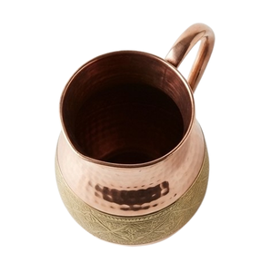 Pichet en cuivre gravé de style traditionnel, durable, en métal, pour bar, vin et eau - Product Image 2