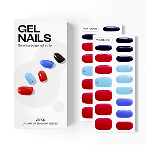 Ongles en gel semi-durcis de qualité salon 100% réels coréens, adaptés aux végétaliens, sans cruauté, non toxiques, autocollants pour manucure, vente en gros - Product Image 1