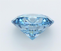 Magnífico Diamante de 1 Quilate, Color Azul, Corte Brillante Redondo, Diamante Suelto de Color Fantasía Raro para Diseño de Joyería de Alta Gama Personalizada