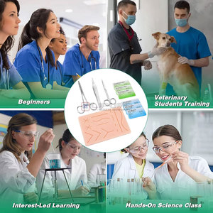 Kit Completo de Práctica de Sutura para Estudiantes, Almohadilla de Silicona de Alta Calidad para Suturas, Instrumentos Quirúrgicos, Hilo, Instrumentos Médicos para Práctica Manual - Product Image 6