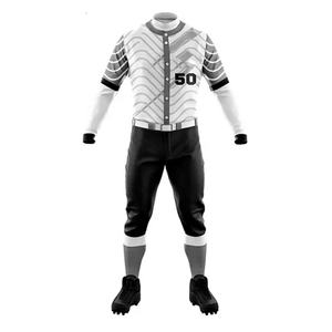 ชุดเครื่องแบบเบสบอล100% ผ้าโพลีเอสเตอร์ออกแบบชุดเล่นเบสบอลซอฟต์บอลสำหรับผู้ชายชุดเสื้อและกางเกงแขนสั้น - Product Image 3