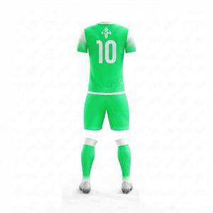 ชุดฟุตบอลพิมพ์ลายแบบ Sublimated พร้อมโลโก้สีขาวสำหรับผู้ชาย วัสดุคุณภาพสูง 100% ทรงปกติ แบบสวมหัว แขนสั้น - Product Image 3