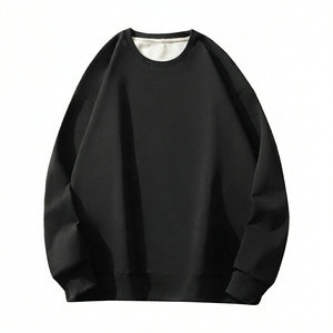 Sudadera Casual Extra Grande para Hombre con Logotipo Personalizado, Cuello Redondo, Primavera, 320G, Felpa de Algodón, Antiencogimiento, Color Sólido - Product Image 2