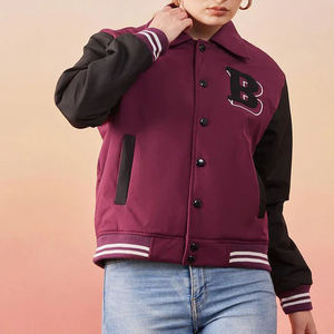 แจ็คเก็ตวาร์ซิตี้ขนแกะสำหรับผู้หญิง สีตามสั่ง ขายส่ง เป็นมิตรกับสิ่งแวดล้อม แห้งเร็ว ระบายอากาศได้ดี - Product Image 2