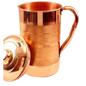 Jarra de Cobre con Tapa, Recipiente Metálico Resistente para Bebidas - Product Image 1