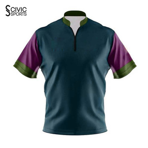 Diseña Tu Propia Camiseta de Boliche Sublimada, Camiseta Polo de Boliche Blanca con Cierre, de Poliéster de Alta Calidad, Estilo Vintage para Hombre - Product Image 5