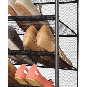 Organizzatore per Scarpe da Appendere Sopra la Porta, 36 Paia, Grigio Canna di Fucile, Facile da Installare - Product Image 5
